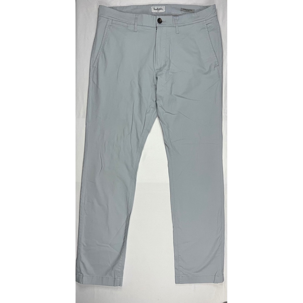 Goodfellow & Co Hennepin Chino Slim Fit Pants Light Blue Gray 33x30 Stretch